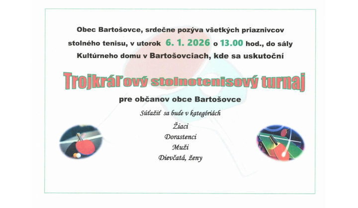 Trojkráľový stolnotenisový turnaj